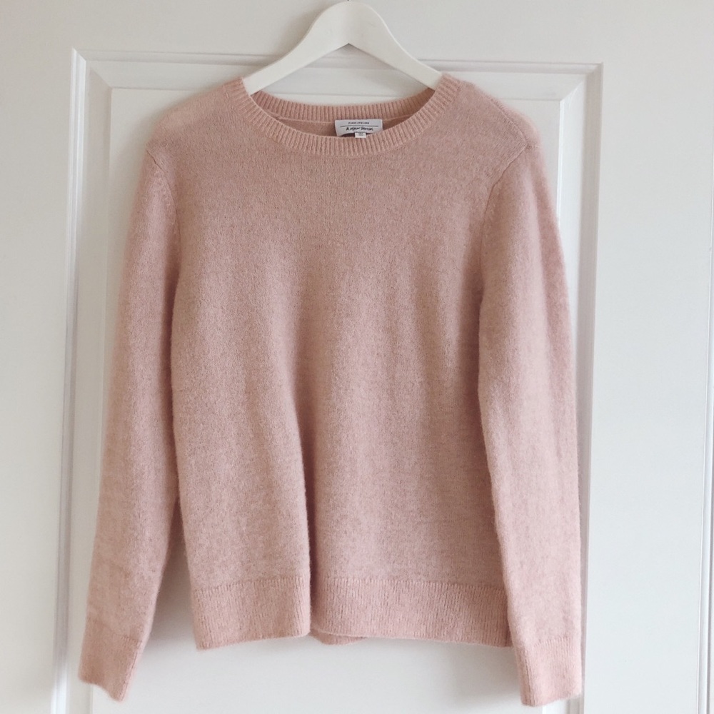& Other Stories Pink Wool Mohair Knit Sweater